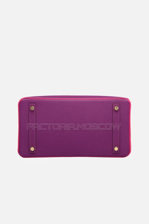 Hermes Birkin 30 Anemone, Rose Tyrien, Bleu Électrique Epsom GHW