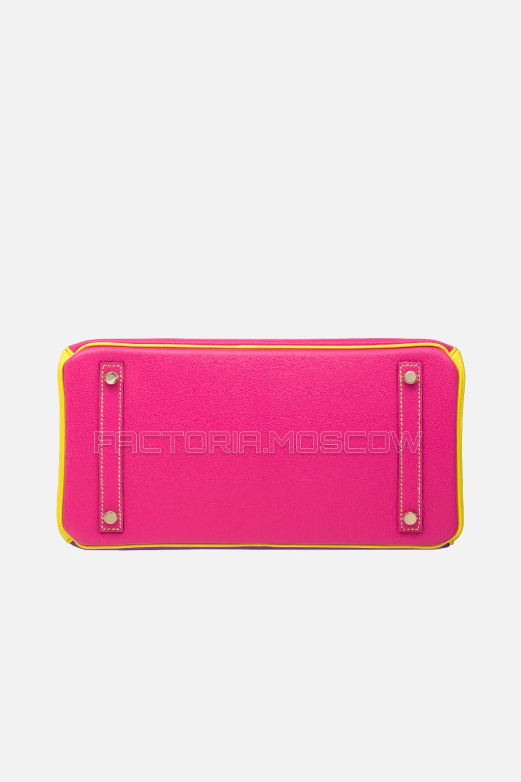 Hermes Birkin 30 Tri-Color Rose Shocking, Violet, Soufre Chevre With Brushed GHW