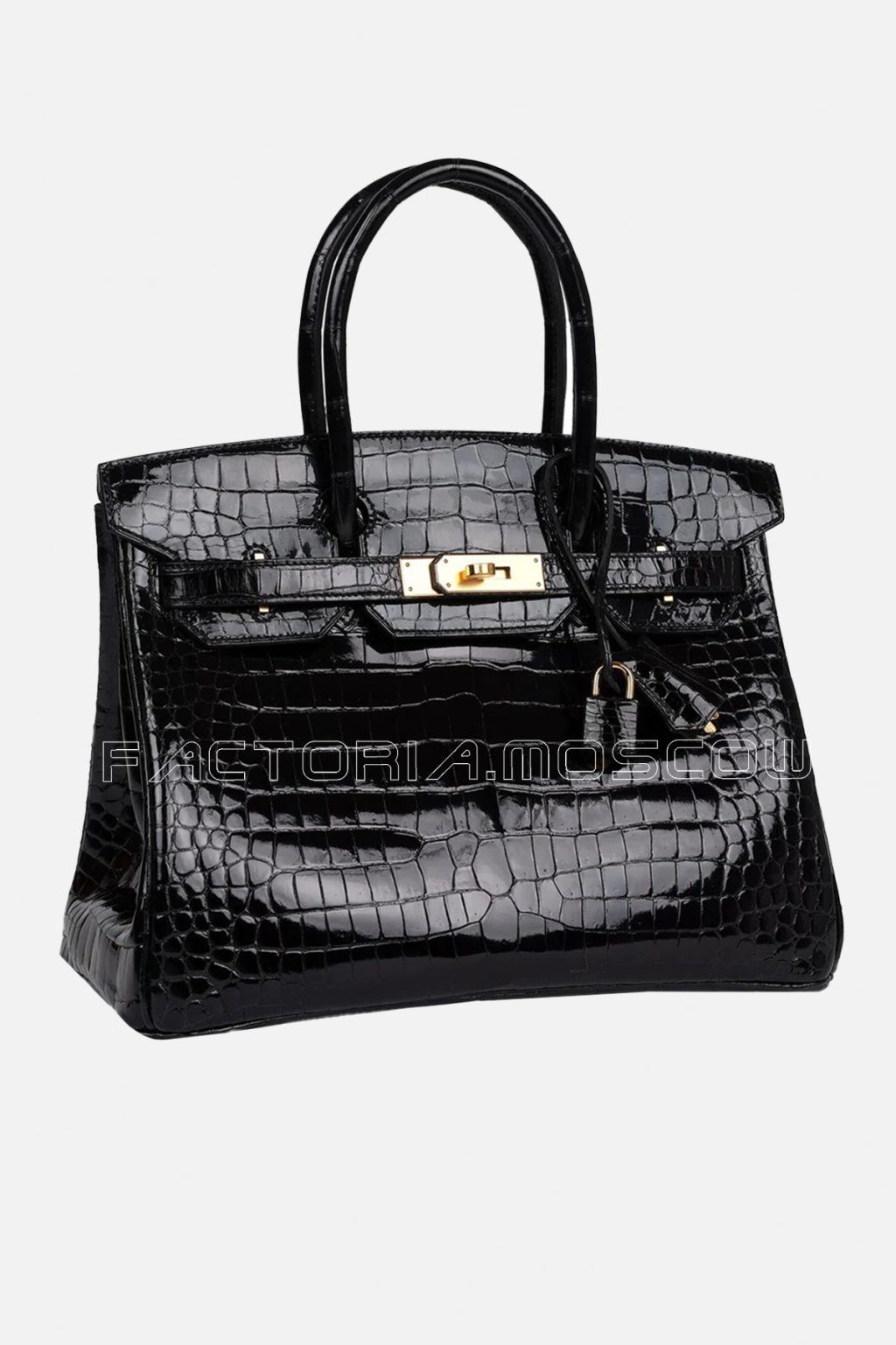 Hermès Birkin 30 Black Shiny Porosus Crocodile GHW