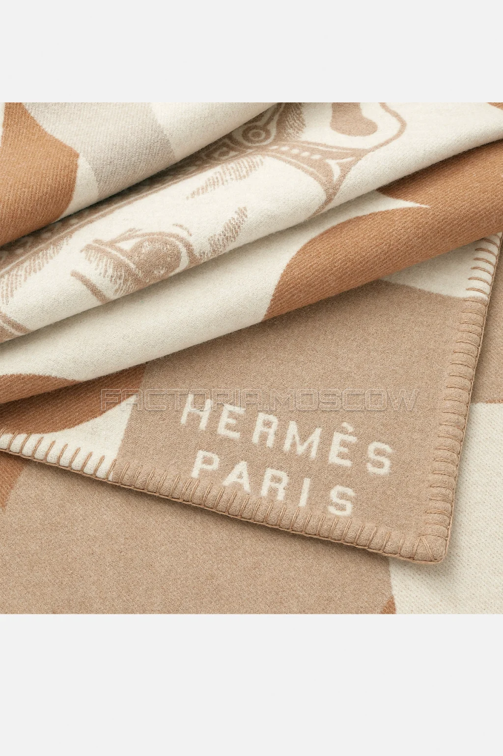 Hermes Cheval Joker blanket Colour Noisette