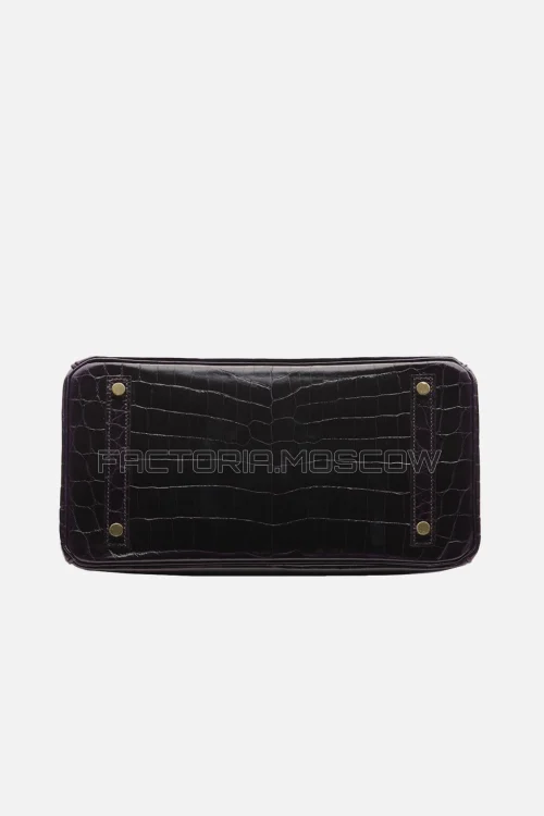 Hermes Birkin 30 Prunoir Shiny Niloticus Crocodile GHW