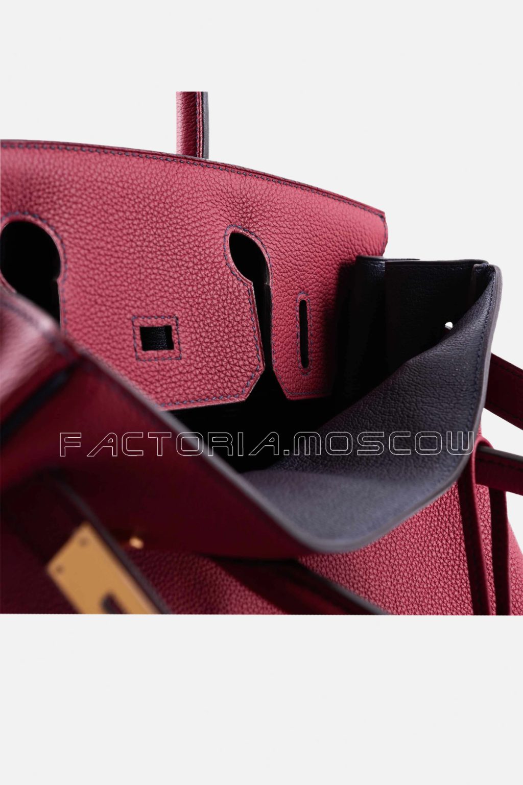 Hermes Birkin 30 HSS Rouge Grenat And Blue Nuit Togo GHW