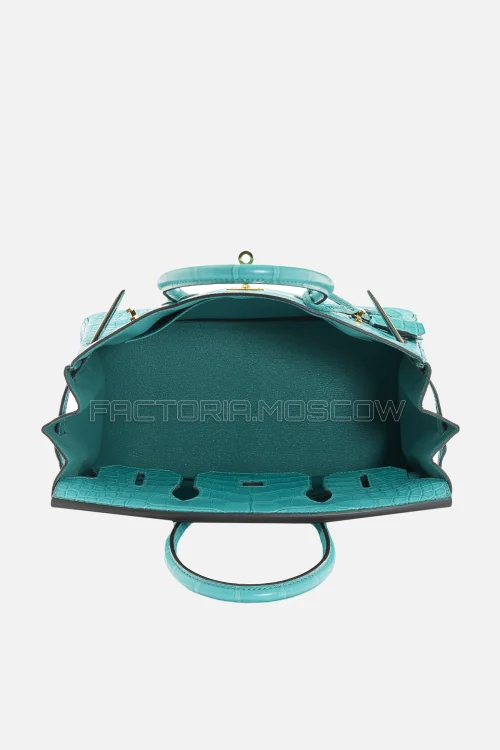 Hermes Birkin 30 Matte Alligator Bleu Paon GHW