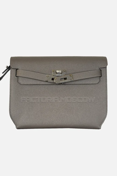 Hermes Kelly Depeches 25 Epsom Colour Gris Etain PHW