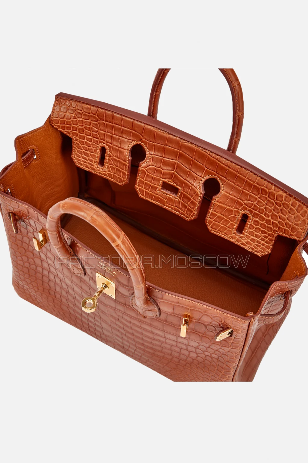 Hermès Birkin 25 Gold Matte Porosus Crocodile GHW
