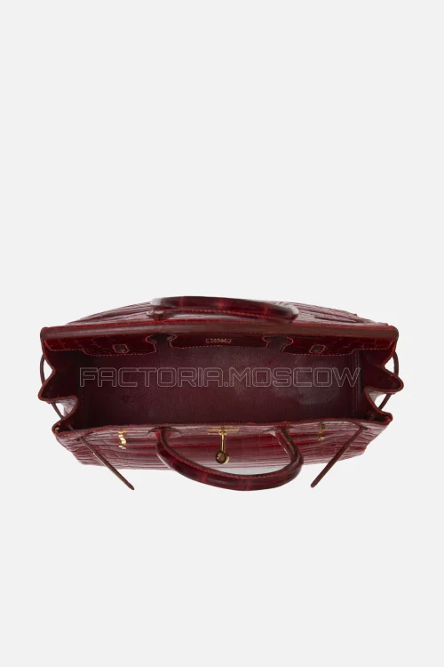 Hermes Birkin 30 Shiny Braise Niloticus Crocodile GHW