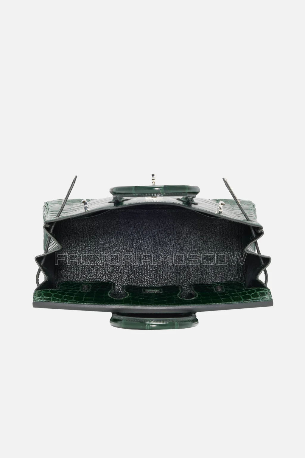 Hermes Birkin 25 Shiny Vert Fonce Niloticus Crocodile PHW
