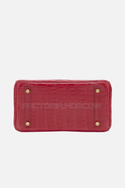 Hermes Birkin 25 Shiny Bougainvillier Porosus Crocodile GHW