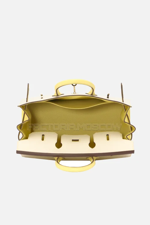 Hermes Birkin Sellier 25 Epsom Craie/Jaune Poussin GHW