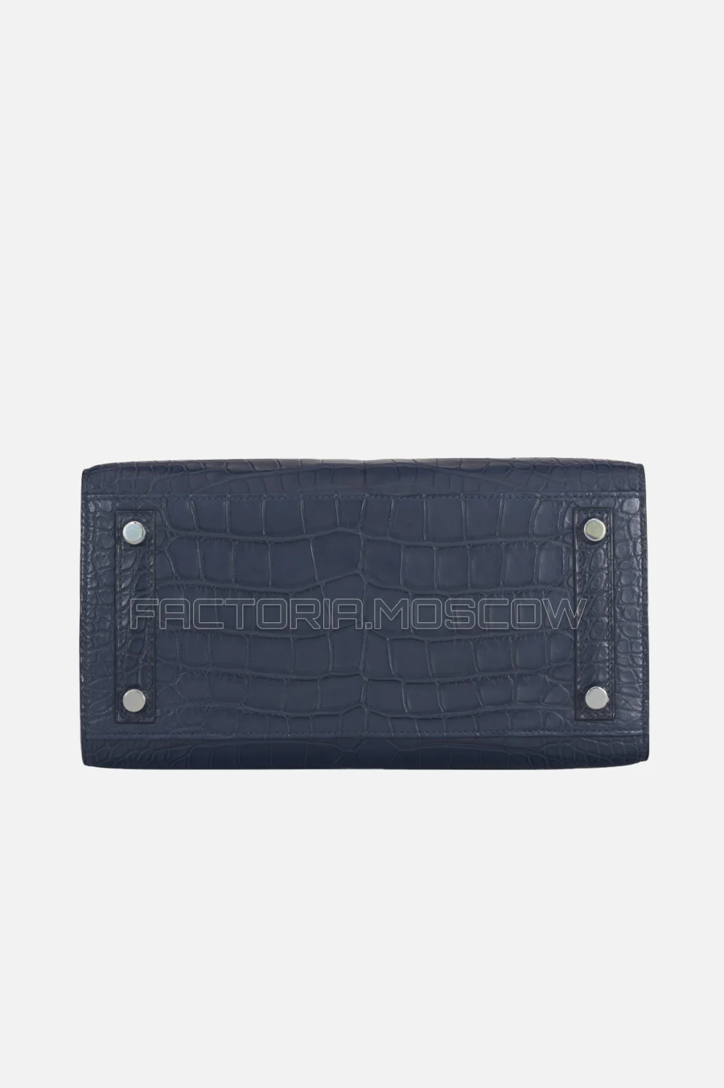 Hermes Birkin Sellier 25 Matte Bleu Indigo Alligator PHW