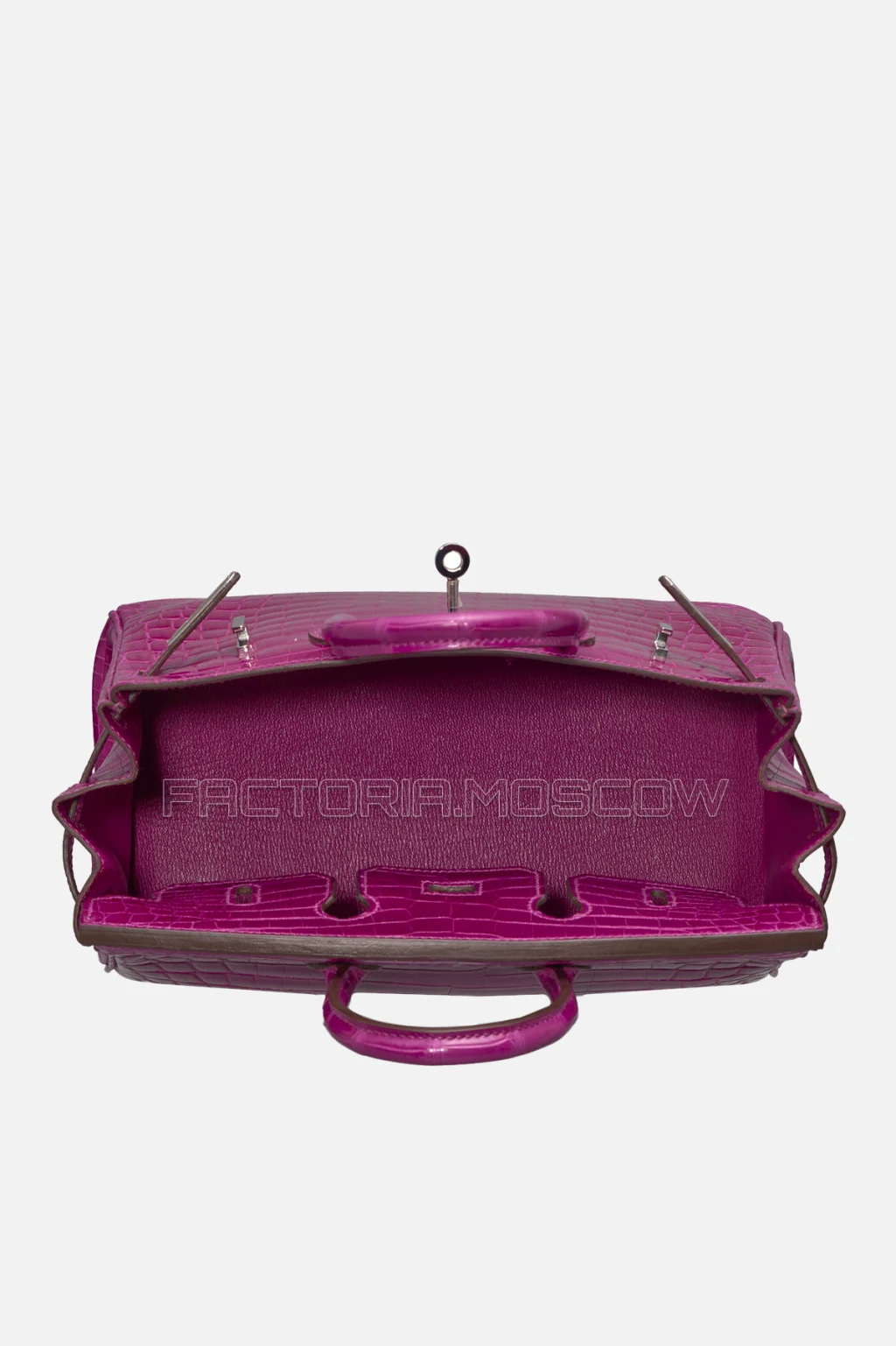 Hermes Birkin 25 Shiny Rose Pourpre Niloticus Crocodile PHW