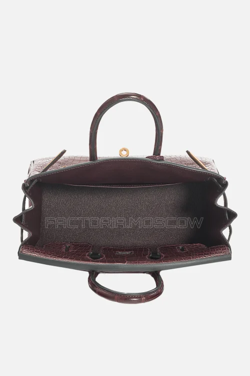 Hermes Birkin 25 Matte Rouge Sellier Porosus Crocodile GHW