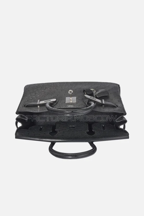 Hermes Birkin 30 Black Ostrich PHW