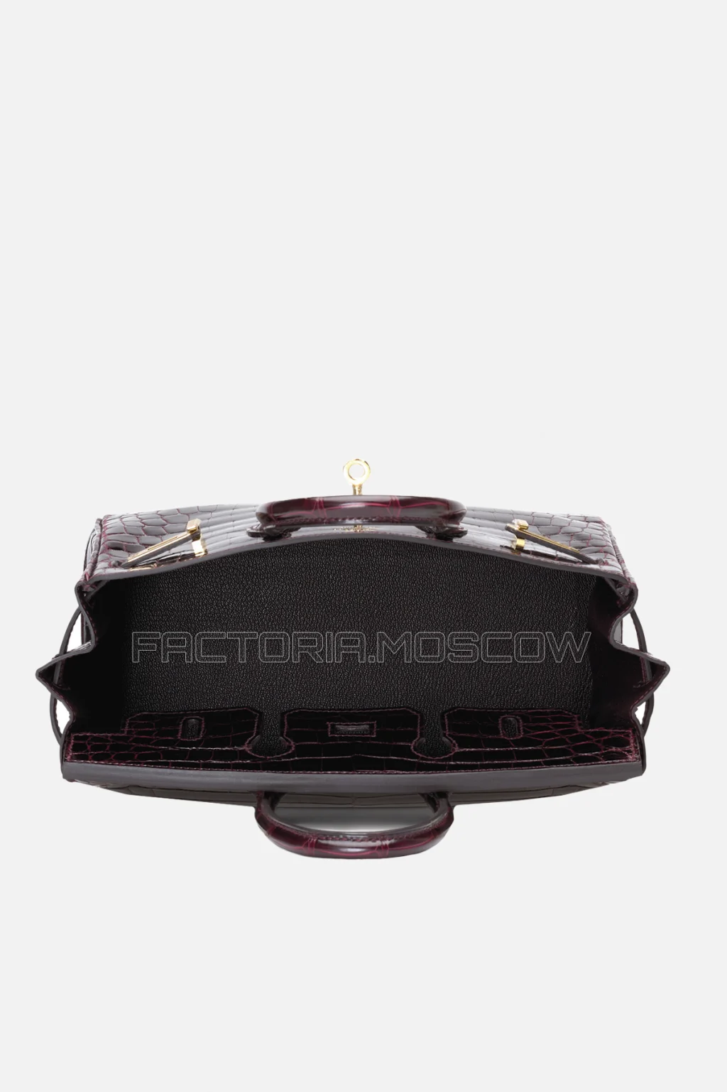 Hermes Birkin 25 Shiny Bordeaux Niloticus Crocodile GHW