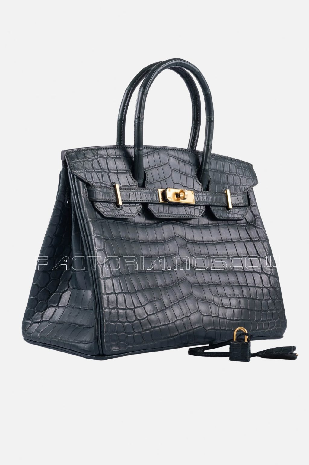 Hermes Birkin 30 Shiny Vert Fonce Niloticus Crocodile GHW
