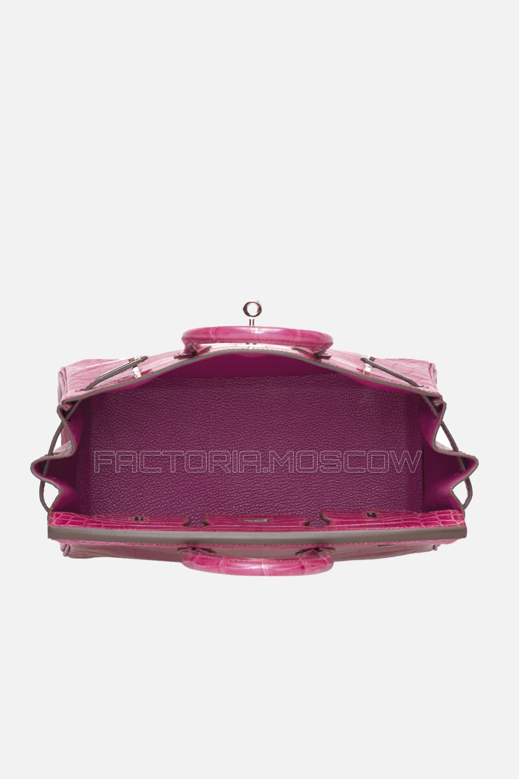 Hermes Birkin 25 Shiny Fuchsia Niloticus Crocodile PHW