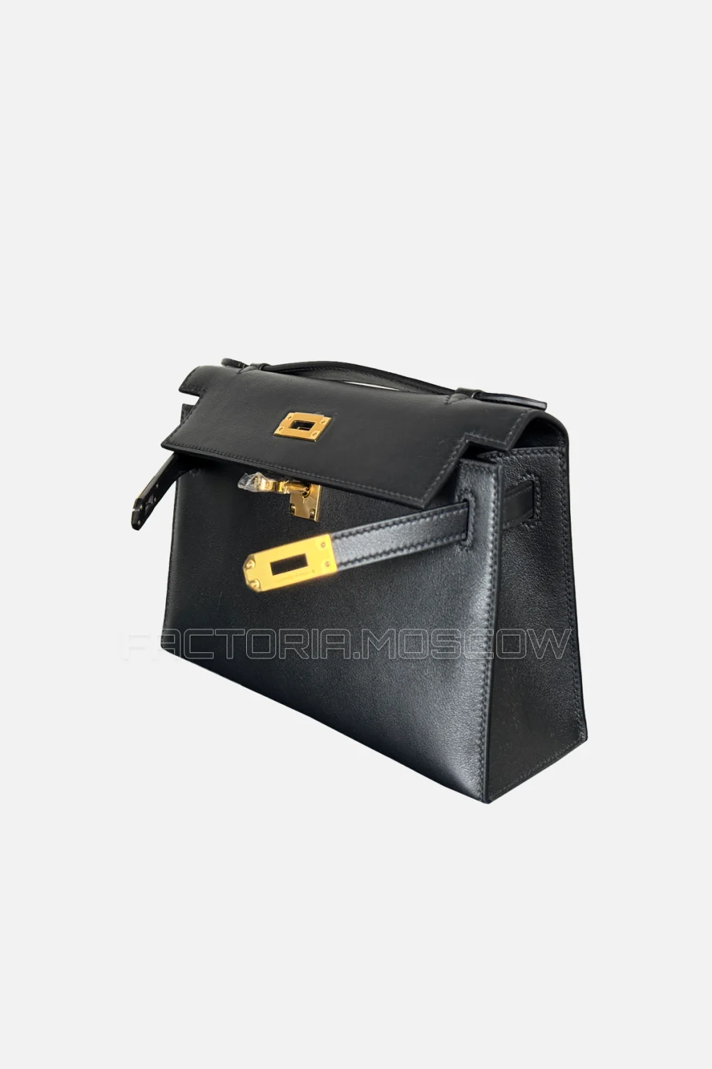 Hermes Kelly Pochette Swift Colour Black GHW