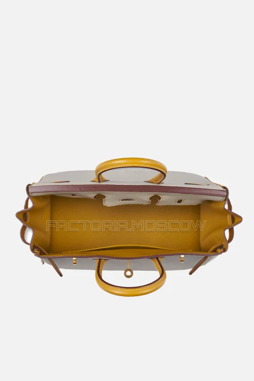 Hermes Birkin 25 Togo Beton/Jaune Ambre GHW