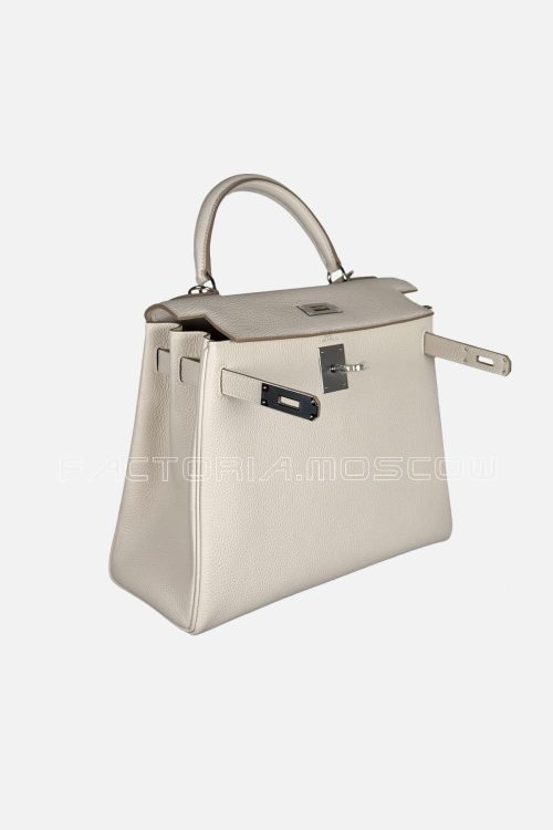 Hermes Kelly Retourne 28 Togo Colour Craie PHW