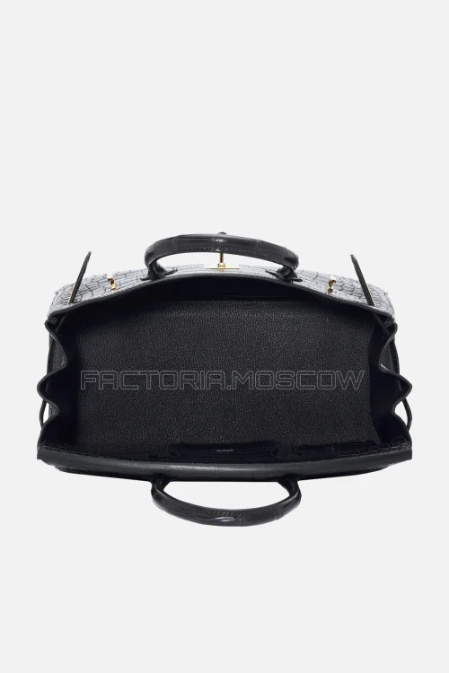 Hermes Birkin 30 Matte Bleu Marine Porosus Crocodile GHW