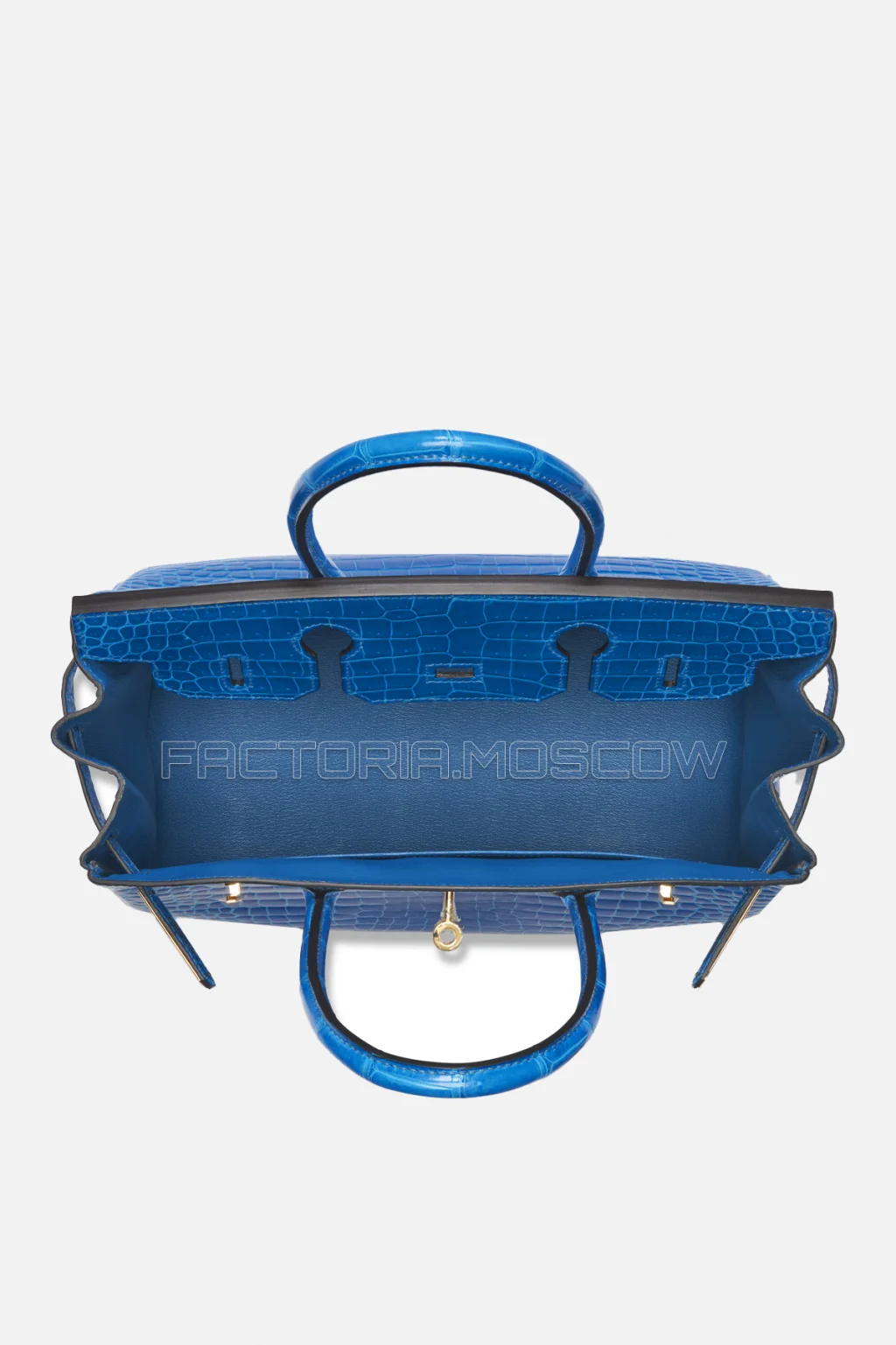Hermes Birkin 30 Shiny Porosus Crocodile Bleu Izmir GHW