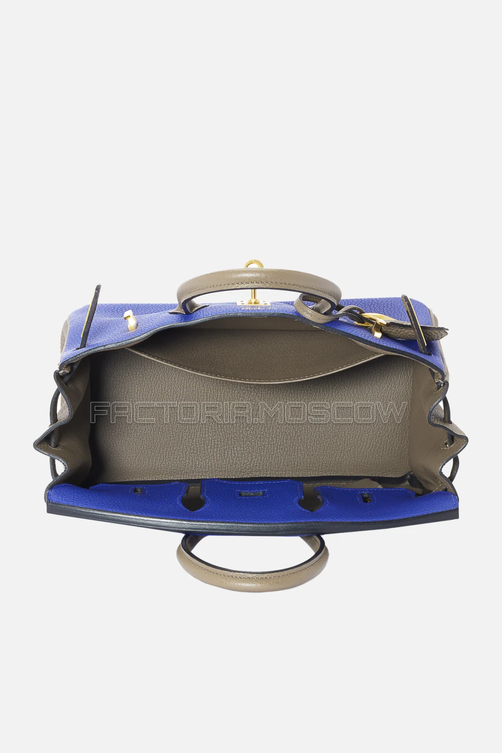 Hermes HSS Birkin 25 Togo Bleu Electrique/Etoupe GHW