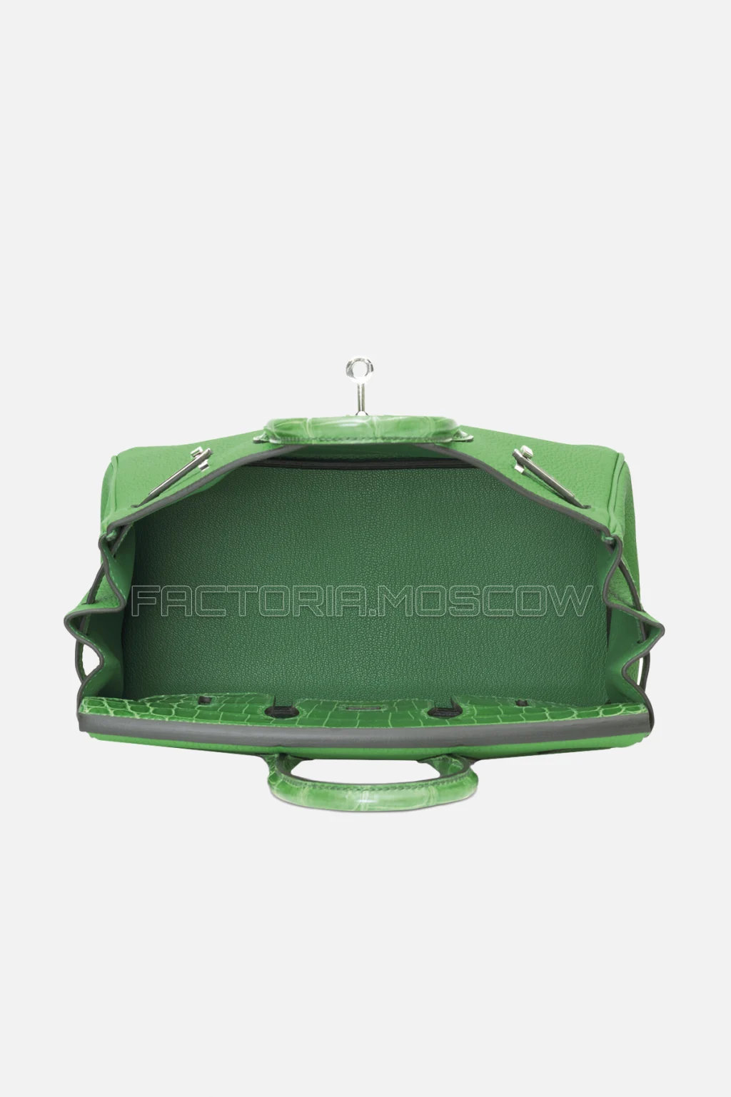 Hermes Birkin Touch 25 Shiny Cactus Niloticus Crocodile/Bambou Togo PHW