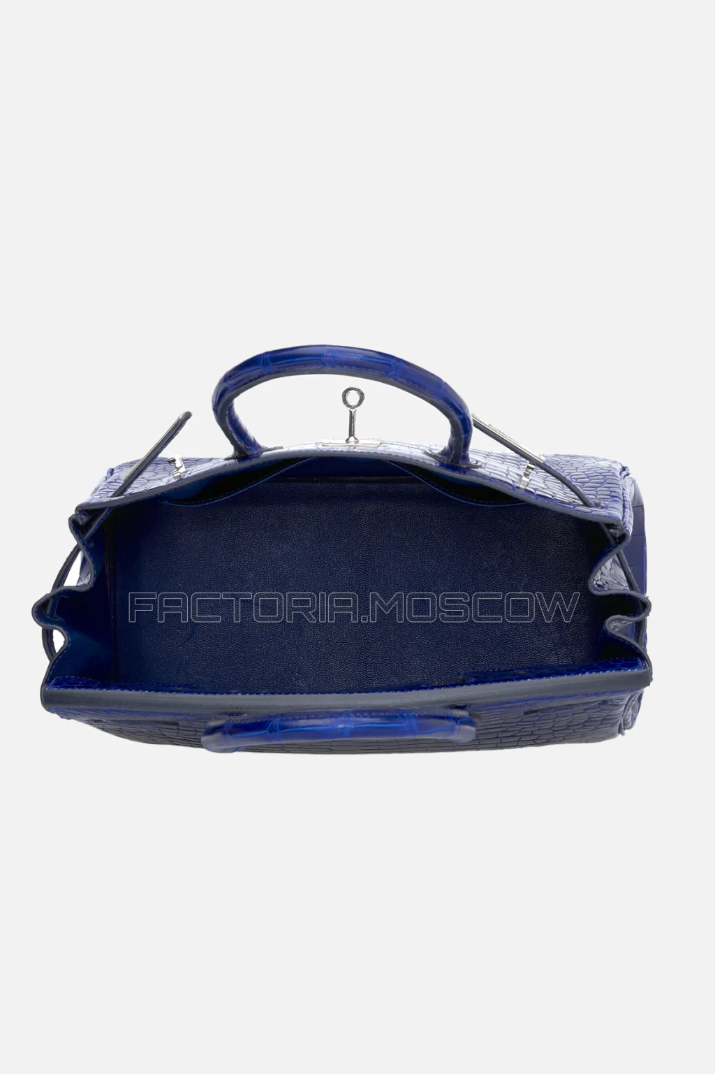 Hermes Birkin 30 Shiny Bleu Saphir Porosus Crocodile PHW