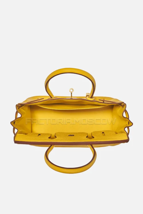 Hermes Birkin 30 Jaune D'Or Clemence GHW