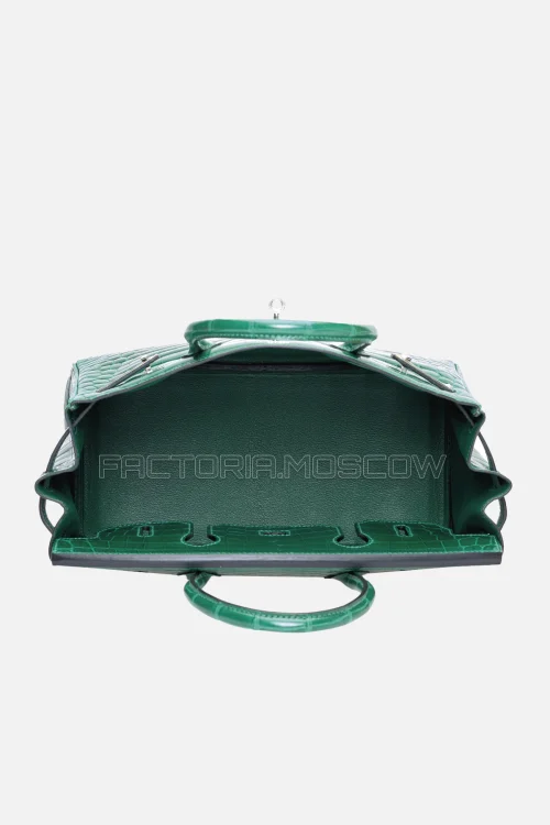 Hermes Birkin 30 Shiny Vert Émeraude Niloticus Crocodile PHW