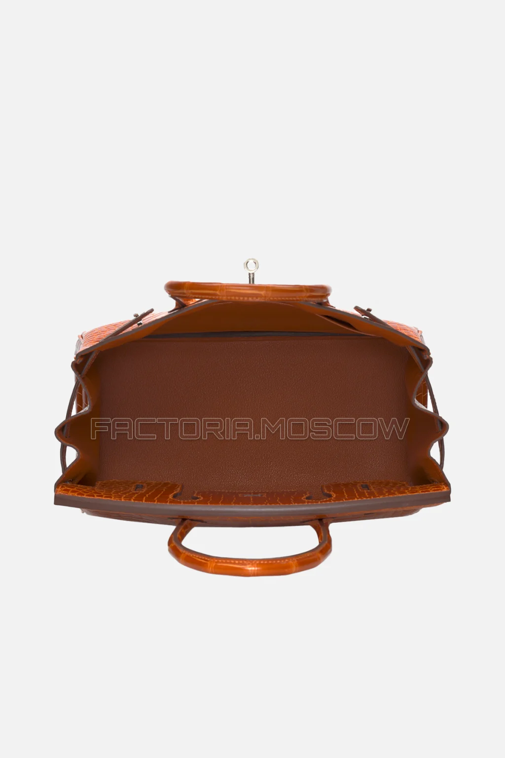 Hermes Birkin 30 Shiny Orange Poppy Porosus Crococdile PHW