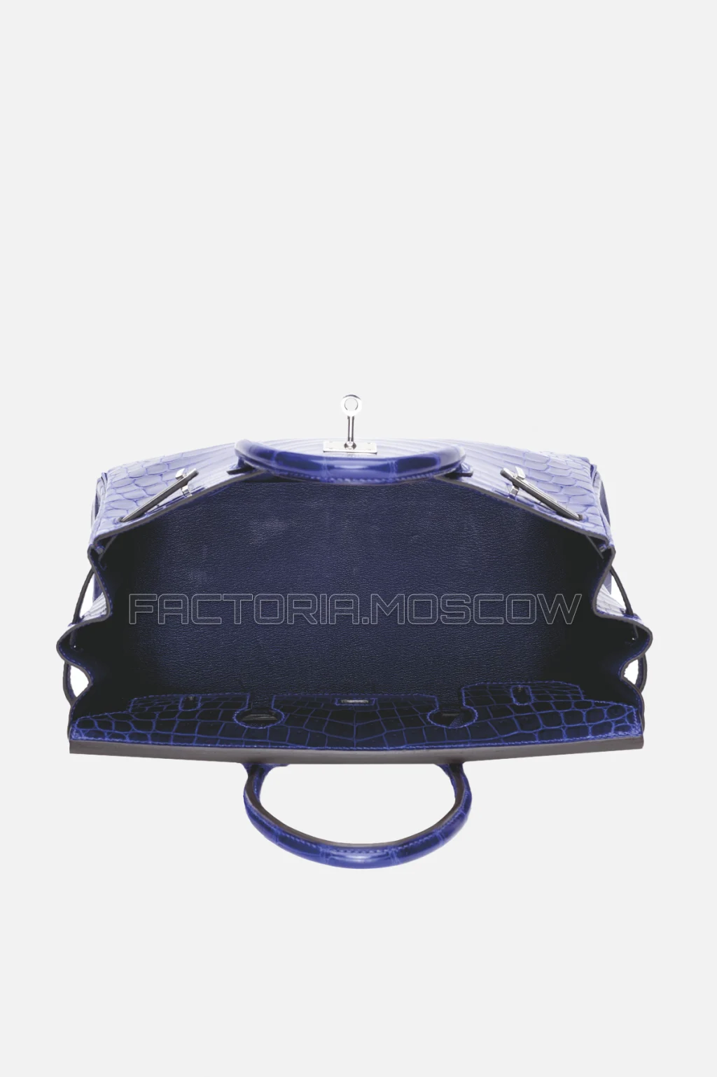 Hermes Birkin 30 Shiny Bleu Électrique Niloticus Crocodile PHW