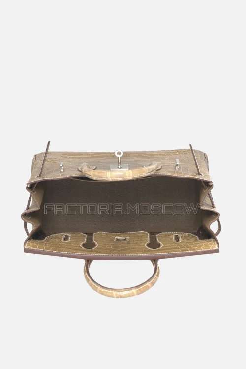 Hermes Birkin 30 Shiny Ficelle Niloticus Crocodile PHW