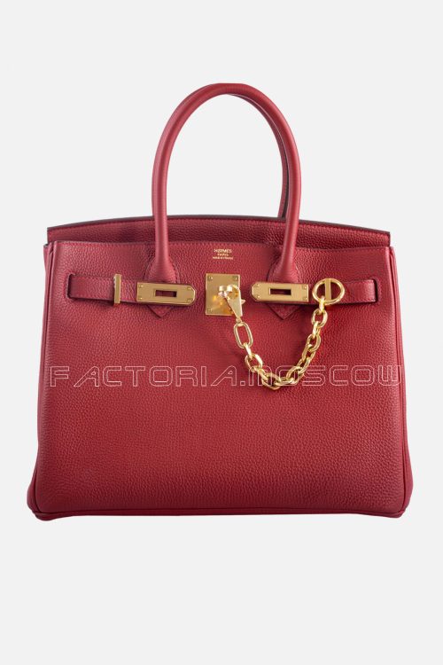 Hermes Birkin 30 Rouge Vif Togo GHW