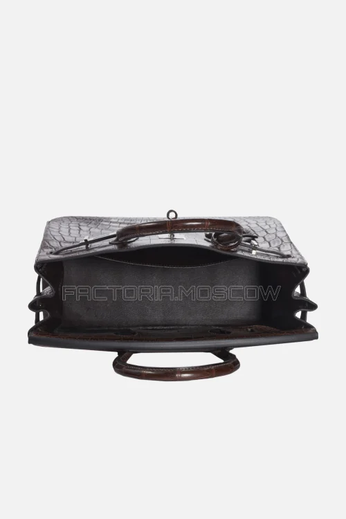 Hermes Birkin 30 Matte Ébene Niloticus Crocodile PHW