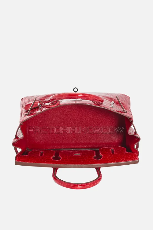 Hermes Birkin 30 Shiny Braise Porosus Crocodile PHW