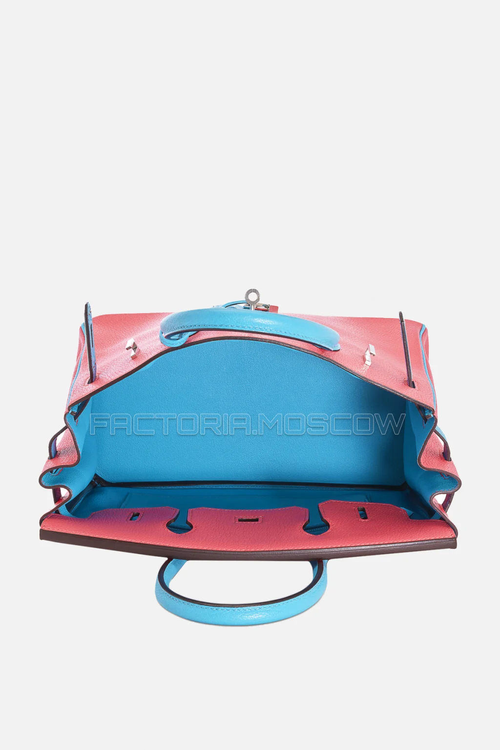 Hermes Birkin 30 Rose Lipstick/Bleu Aztec Chevre PHW
