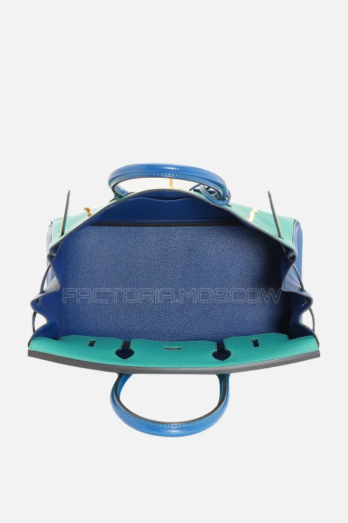 Hermes Birkin 30 Blue Électrique/Bleu Paon Chevre GHW