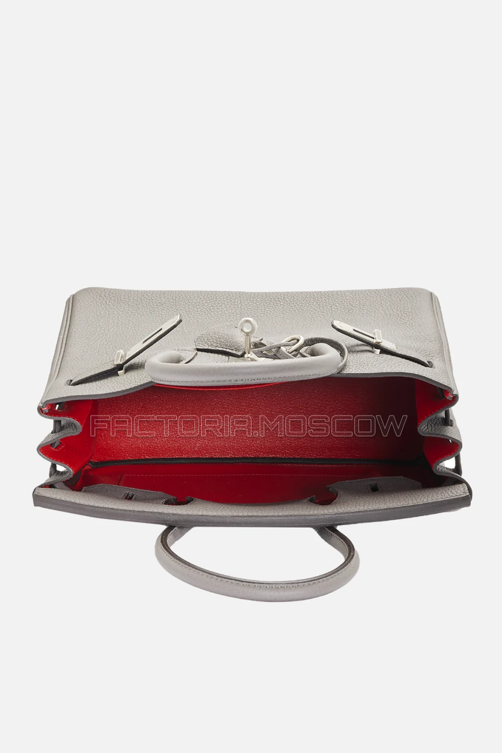 Hermes Birkin 30 Étain/Rouge Tomate Togo PHW