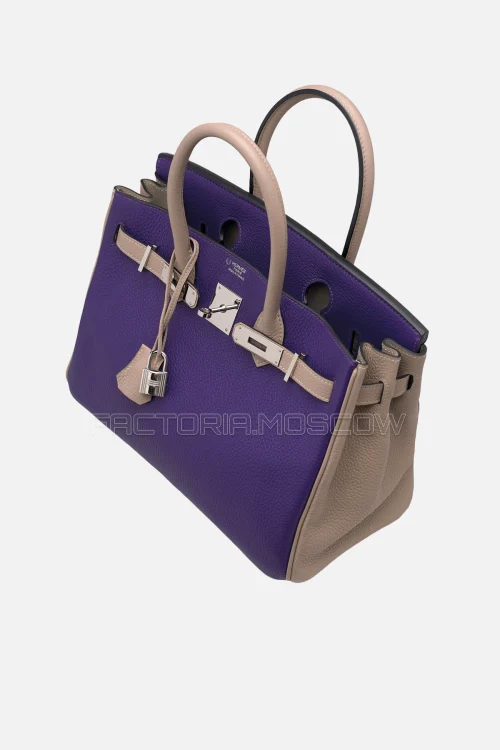 Hermes Birkin 30 Iris/Beige Togo PHW