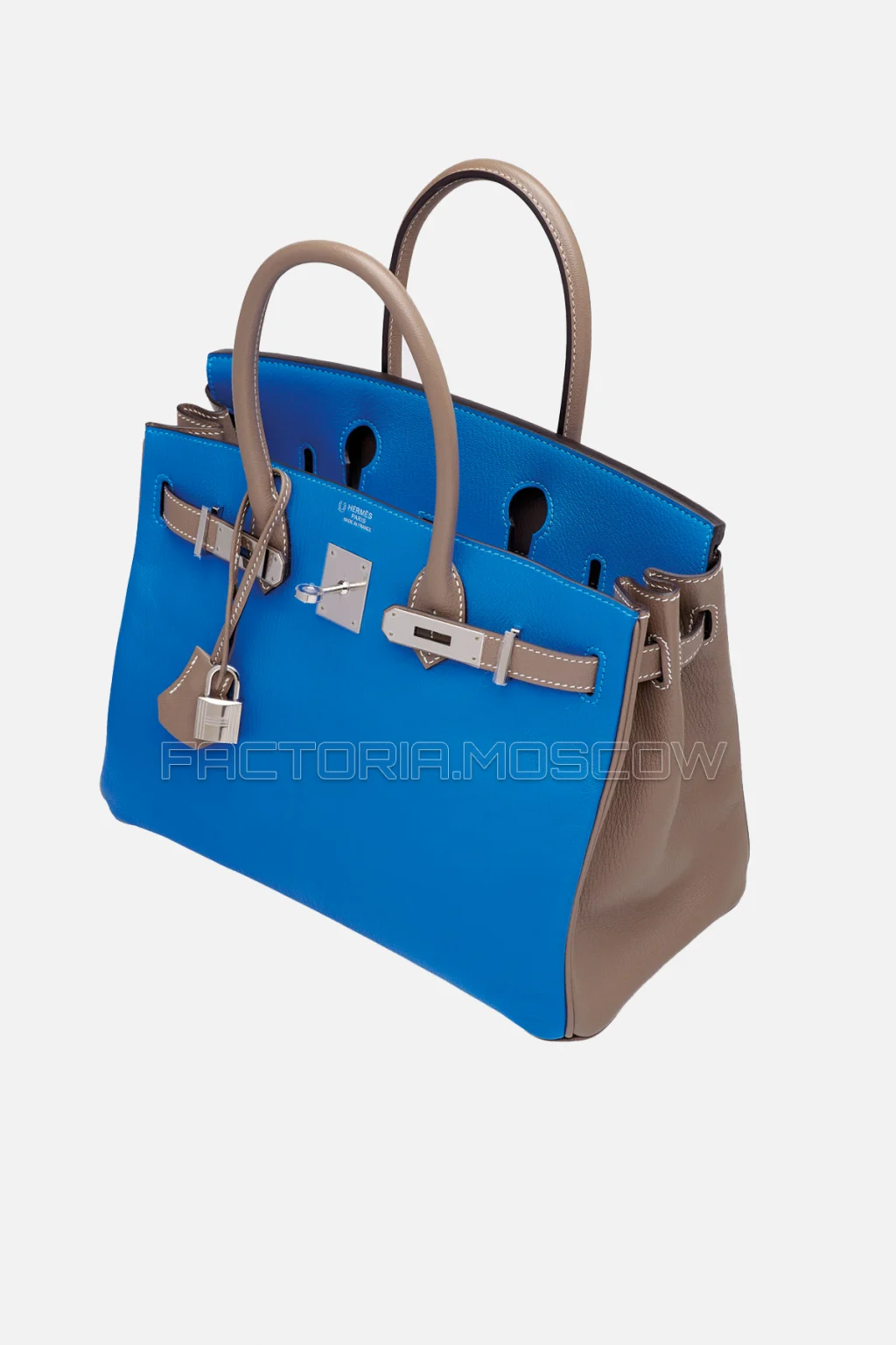 Hermes Birkin 30 Mykonos/Étoupe Chevre PHW