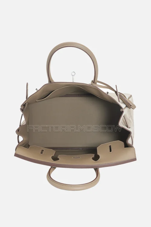 Hermes Birkin 30 Étoupe Swift/Gris Caillou Veau Doblis Grizzly PHW