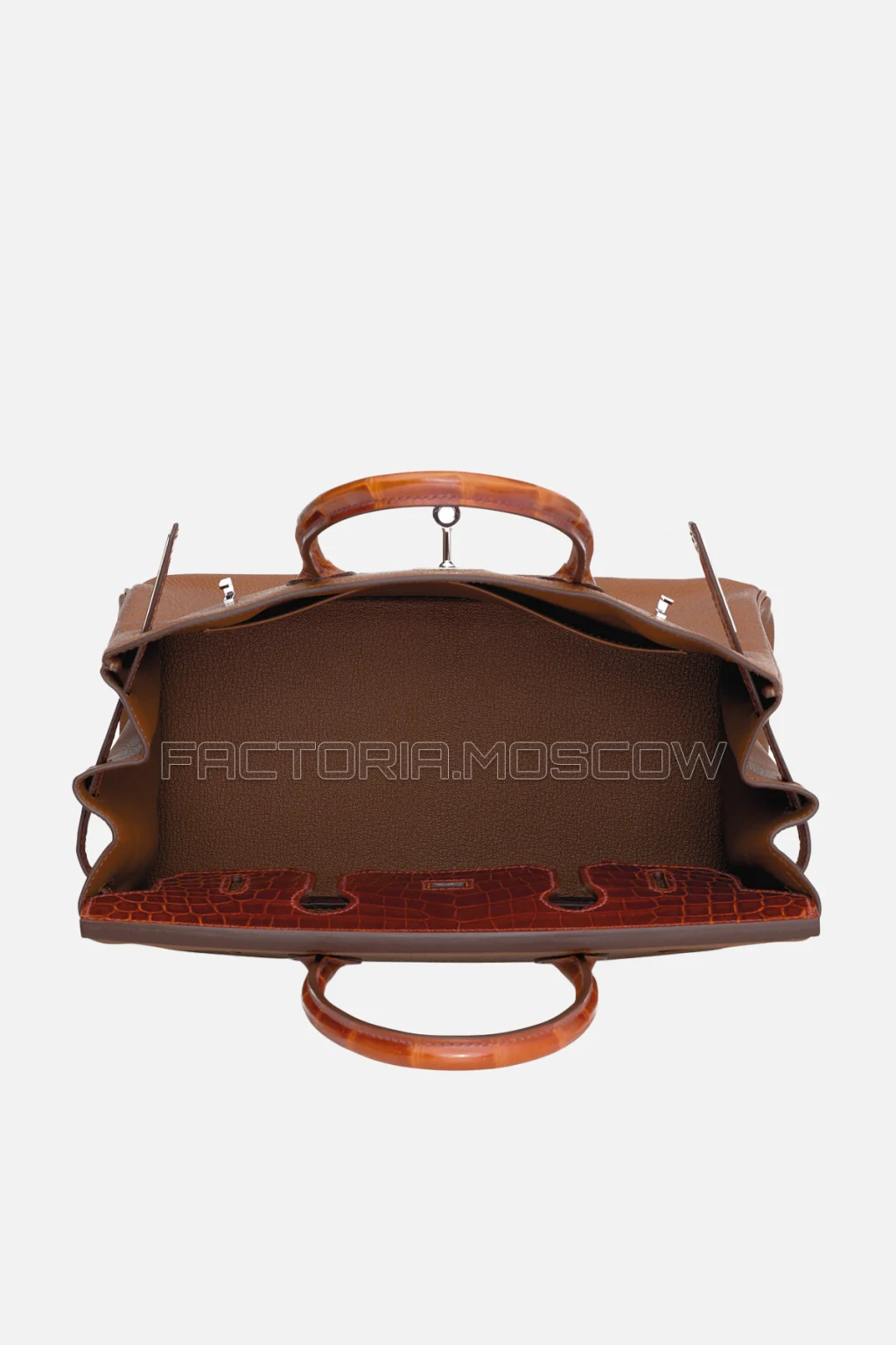 Hermes Birkin Touch 30 Shiny Étrusque Niloticus Crococdile/Noisette Chevre PHW