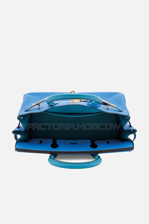 Hermes Birkin 30 Bleu Paradis/Bleu Paon Chevre GHW