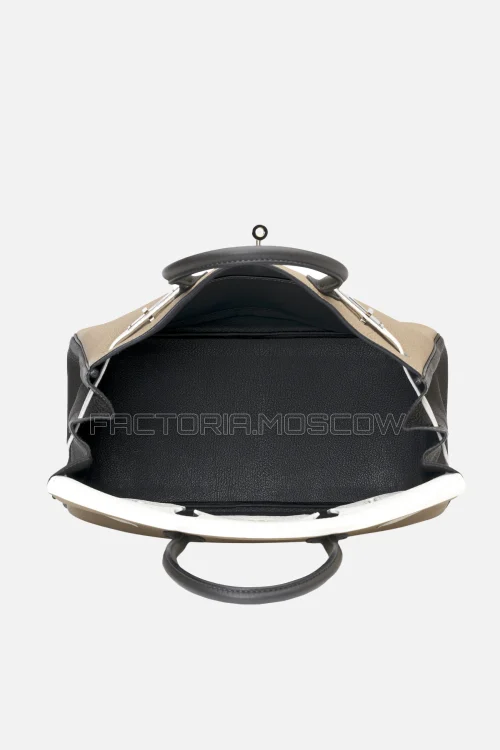 Hermes Birkin 30 Tri-Color Gris Tourterelle, White, Graphite Clemence PHW
