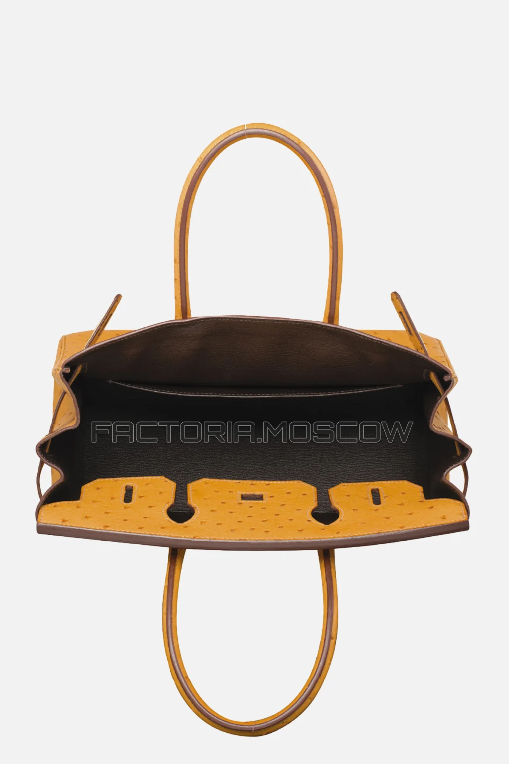 Hermes Birkin 30 Safran/Chocolat Ostrich Bi-Color GHW