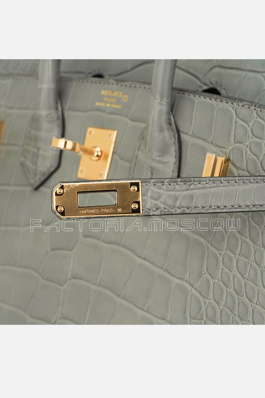 Hermes Birkin Sellier 25 Alligator Matte Gris Ciment GHW