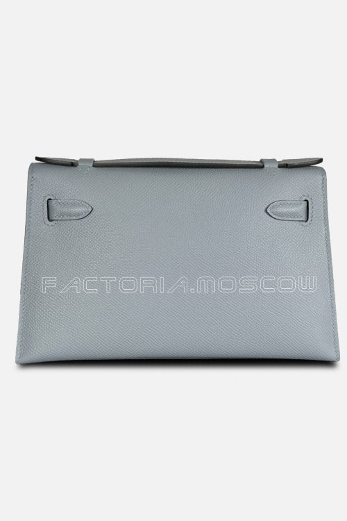 Hermes Kelly Pochette Epsom Colour Blue Lin PHW