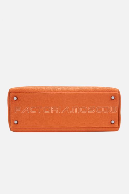 Hermès Kelly Retourne 32 Togo Colour Orange H And Gold Ruthenium Hardware