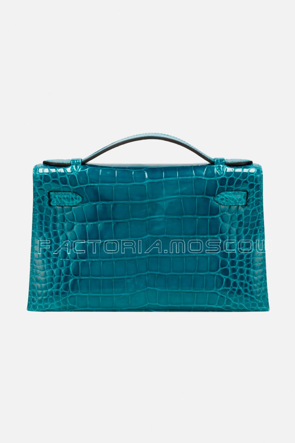Hermès Kelly Pochette Shiny Alligator Vert Bosphore GHW